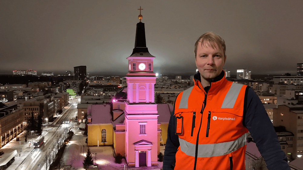 Oulun tuomiokirkko uudessa valossa – Korpisähkö toteutti valaistusurakan